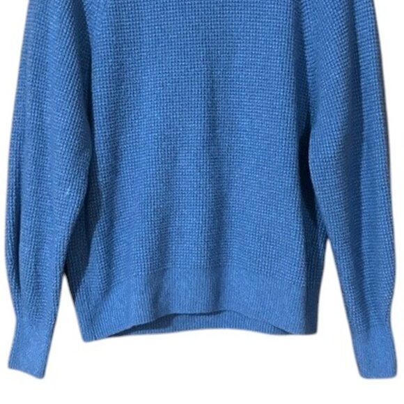 GAP Blue Shaker Knit Sweater Raglan Sleeve Size Large - Picture 3 of 8